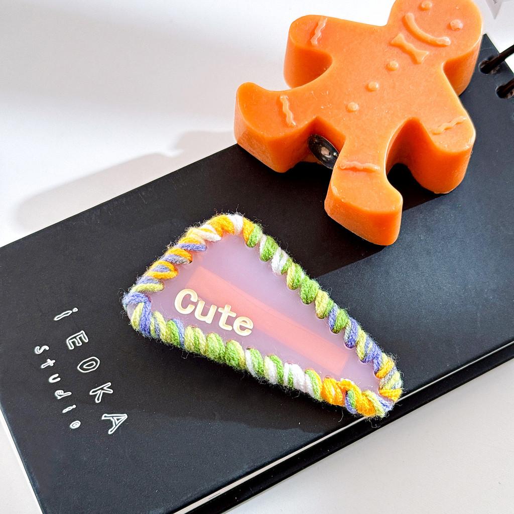 

Adorable And Chic Geometric Hair Clip With Soft Fuzzy Texture For Winter Fashion TrianglePink