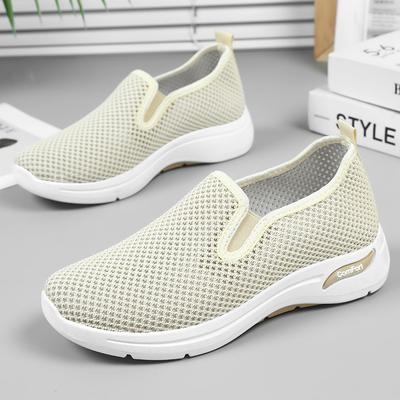Summer Women's Shoes with Soft Soles Are Not Tired of Feet, Mother Shoes with One Pedal, Hollow Mesh Surface, Breathable, Casual and Comfortable Singl