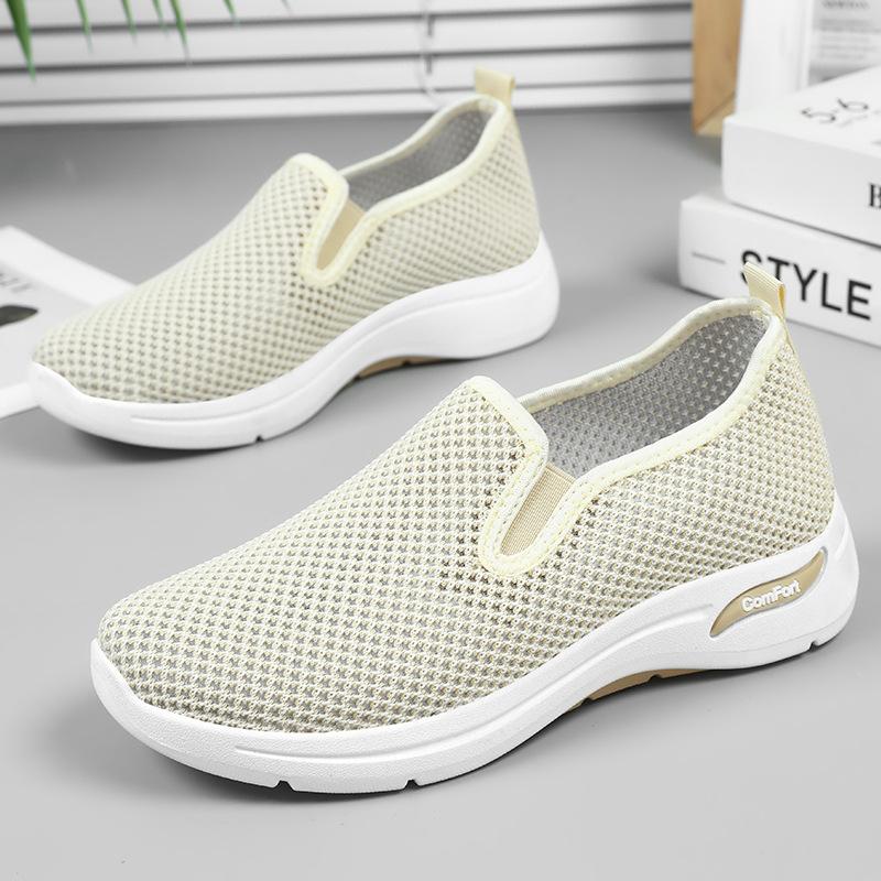 Summer Women's Shoes Soft Sole Not Tired Feet Hollow Mesh Breathable Casual Comfortable Single Shoes Women