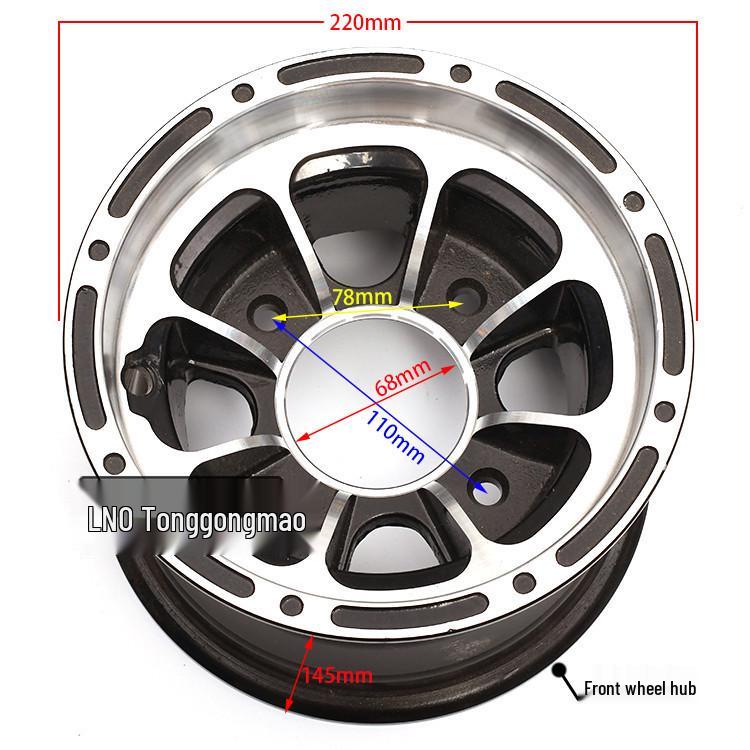 

ATV Beach Car Aluminum Alloy Wheel Hub with 19x7.00-8 Tire and 18x9.5-8 Rim for Four-Wheeled Vehicles