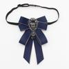 Retro Ribbon Ribbon Bowtie Rhinestone Handmade Ribbon Bow Brooch Crystal Fabric Cloth Art Bow Tie For Men and Women