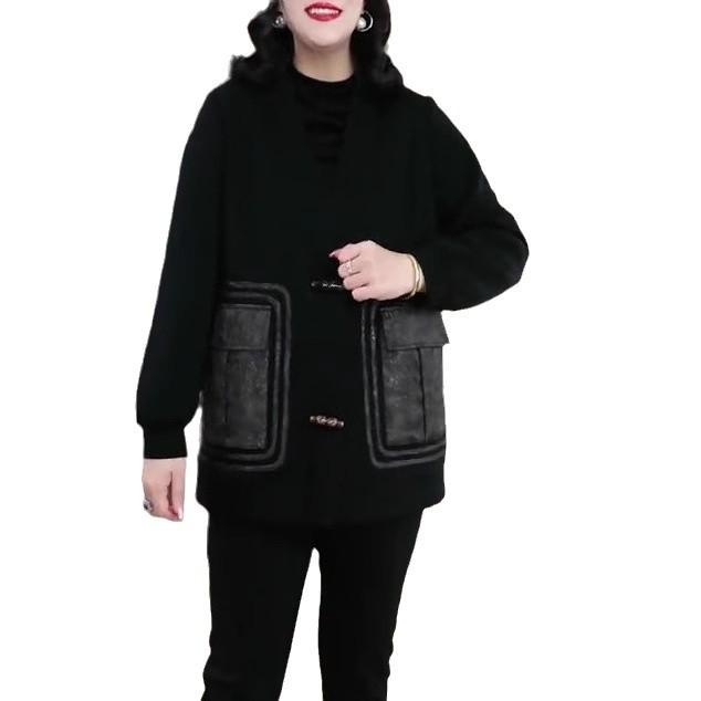 2025 Spring Plus Size Loose Sweatshirt with Large Pockets for Middle-Aged Women - Casual Influencer Hot Seller