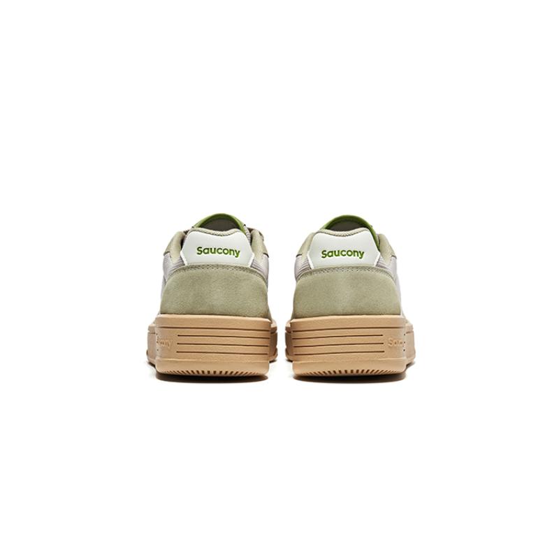 Saucony CROSS JZ Cushioning And Abrasion Resistant Coverage Low Top Casual Running Shoes Unisex Gray Green Saucony S79046-7