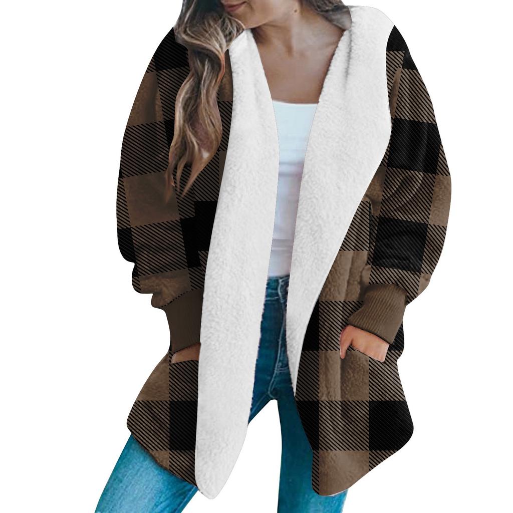 Mode Frauen Langarm Stricken Und Winter Strickjacke Pullover Einfarbig Mantel