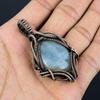 Moonstone 999 Copper Wire Wrapped Pendant, Handmade Gemstone Pendant, Gift For Mom Antique Jewelry