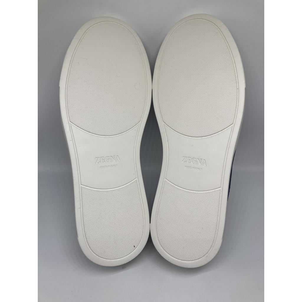 Zegna S4667Z Suede Triple Stitch Sneakers Shoes US8 NavyUsed