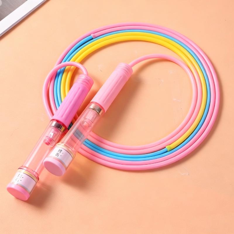 Transparent Double Bearing Jump Rope for Children - Ideal for Kindergarten, Beginners, and Students' Physical Exams and Speed Tests