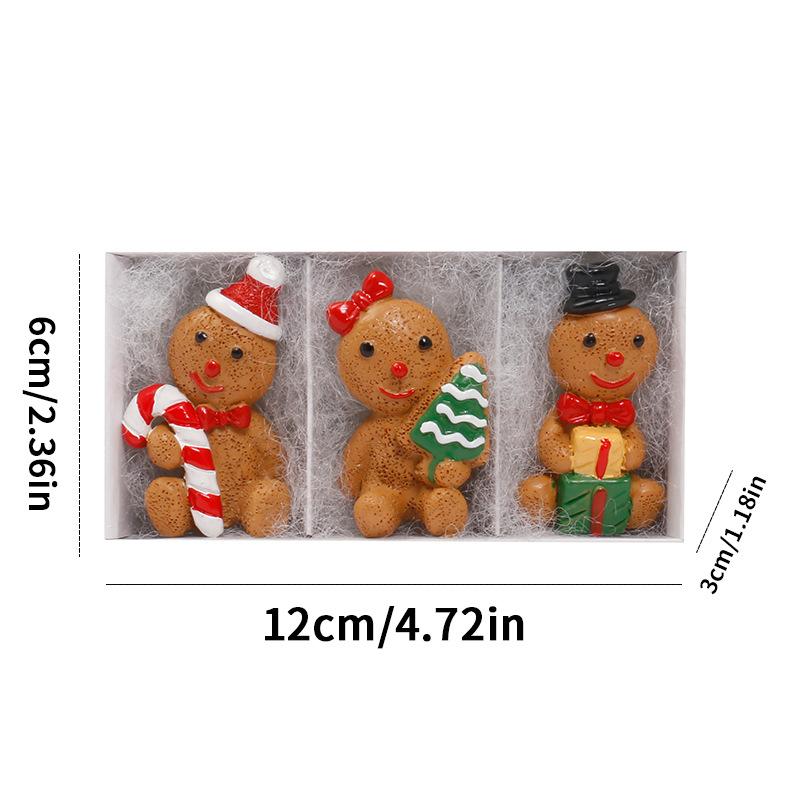 

New products, Christmas decorations 3 cute gingerbread man sets, Christmas home party ornaments