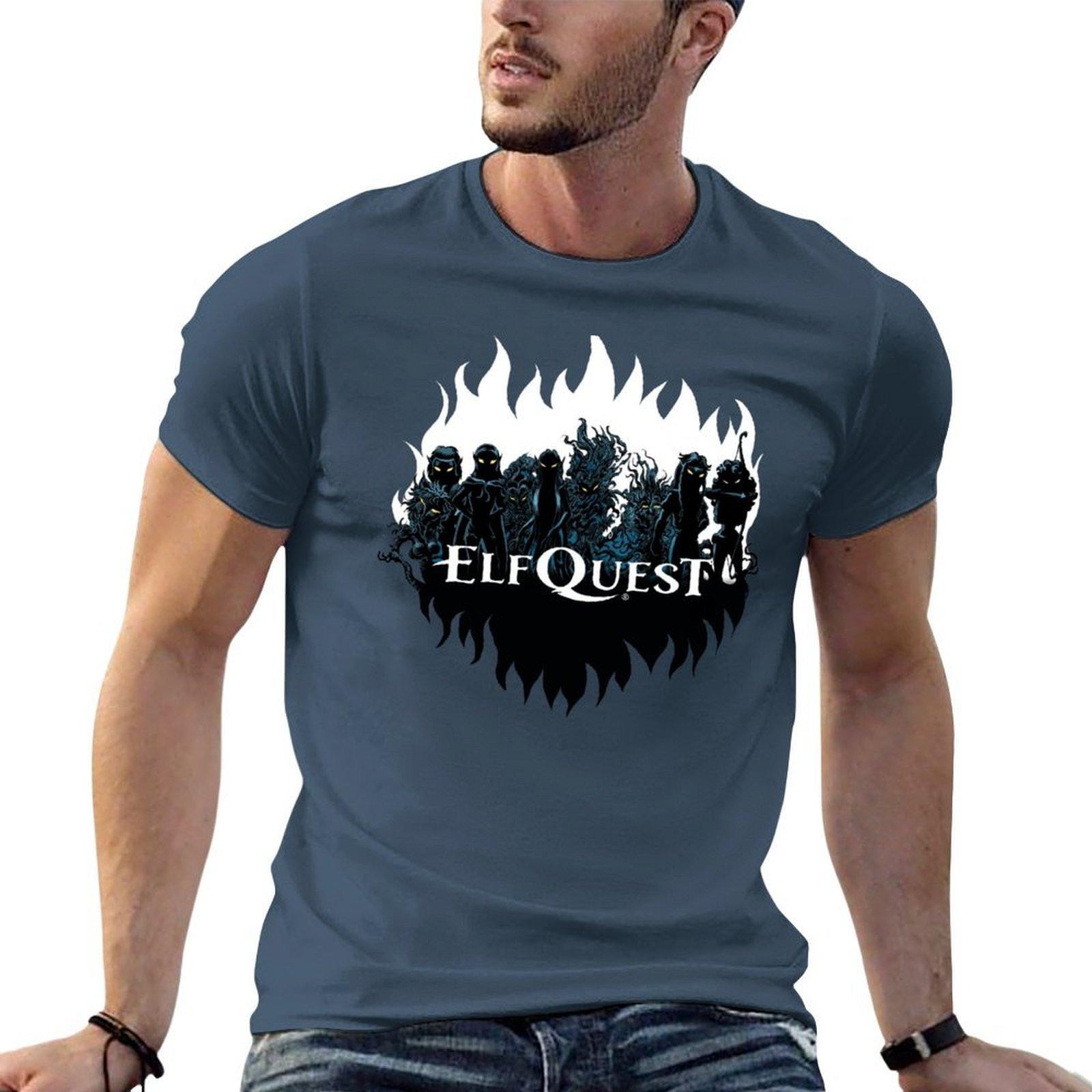 Elfquest Trouble In The Woods Tshirt Casual Minimalist Short Sleeve Top S
