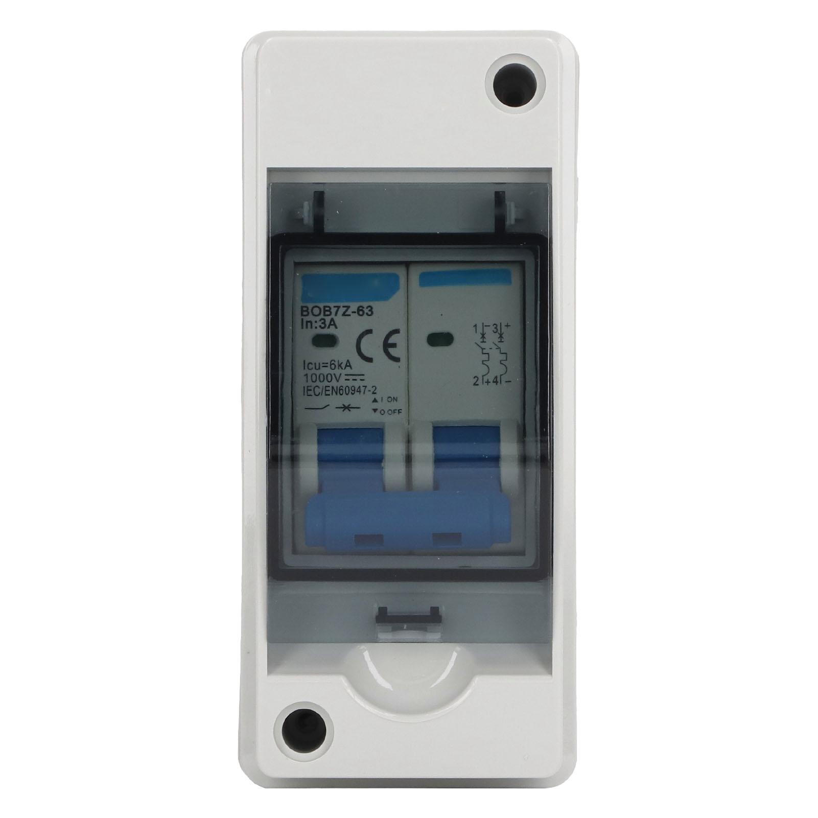 

Вимикач постійного струму 3А 1000В Мініатюрний автоматичний вимикач IP65 Водонепроникна розподільна коробка для сонячної енергії