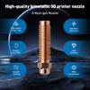 Bimetallic Nozzle For Elegoo Centauri Carbon 3D Printer 0.2/0.4/0.6/0.8mm Brass Chromium Zirconium Copper Hardened Steel Nozzles