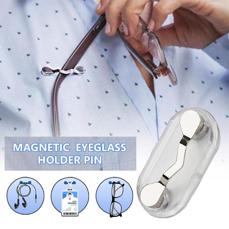 Magnetic Eyeglass Holder Clip Magnet Brooch For Shirt Collar Id Badge Holder And Earphone Clip Magnetic Accessory 1/2Pcs