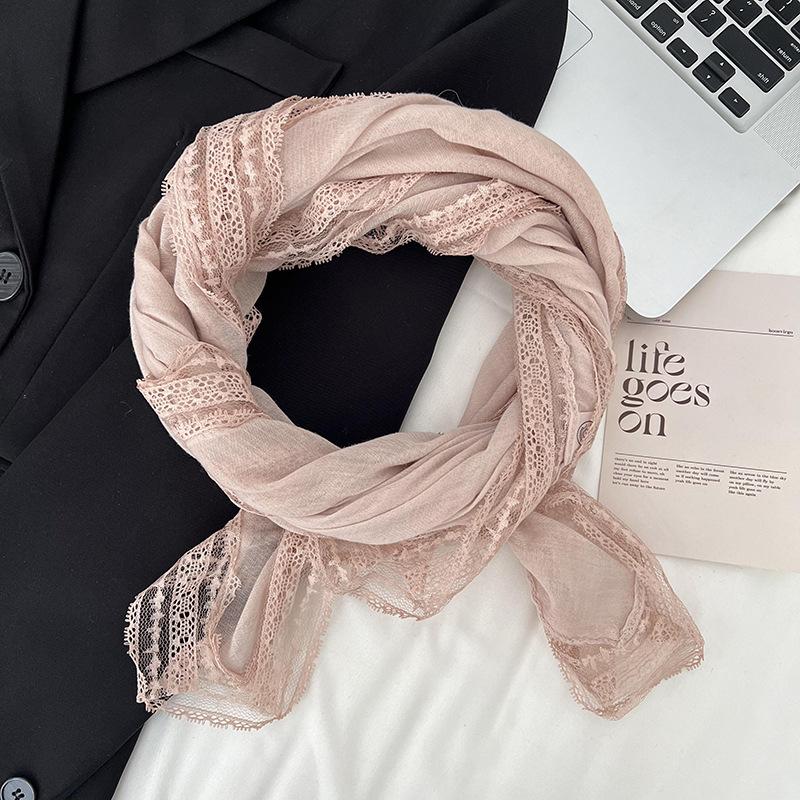 Silk scarf square scarf high-end fashion literary and artistic cotton and linen retro high-end thin multi-functional shawl scarf silk scarf