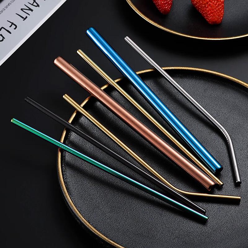 Food-Grade 304 Stainless Steel Bent Drinking Straws
