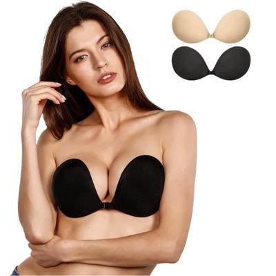 2 paar zelfklevende bh, onzichtbare strapless, zelfklevende bh van polysiliconen voor damesjurken zonder rug