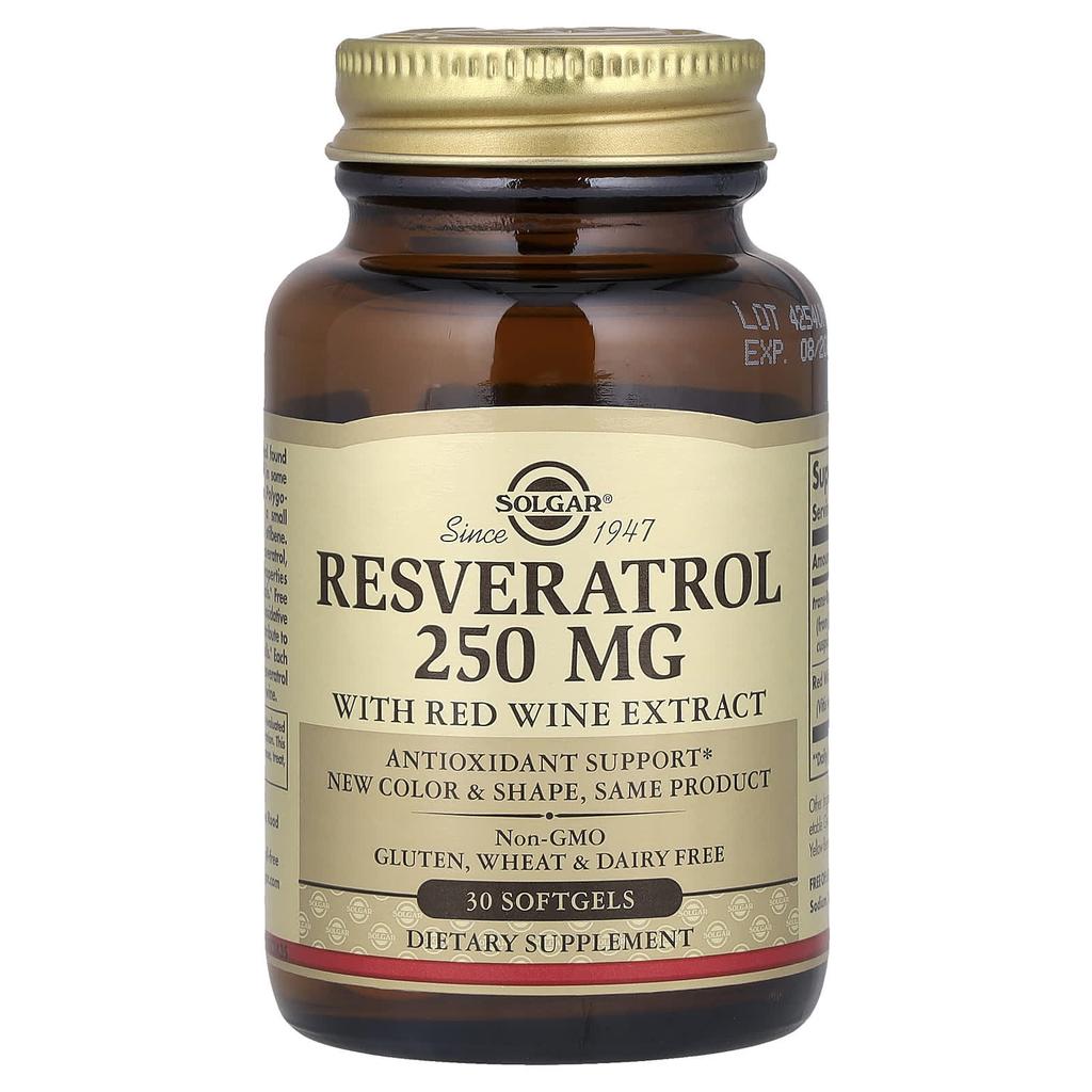 Resveratrol, 250 Mg, 30 Softgels