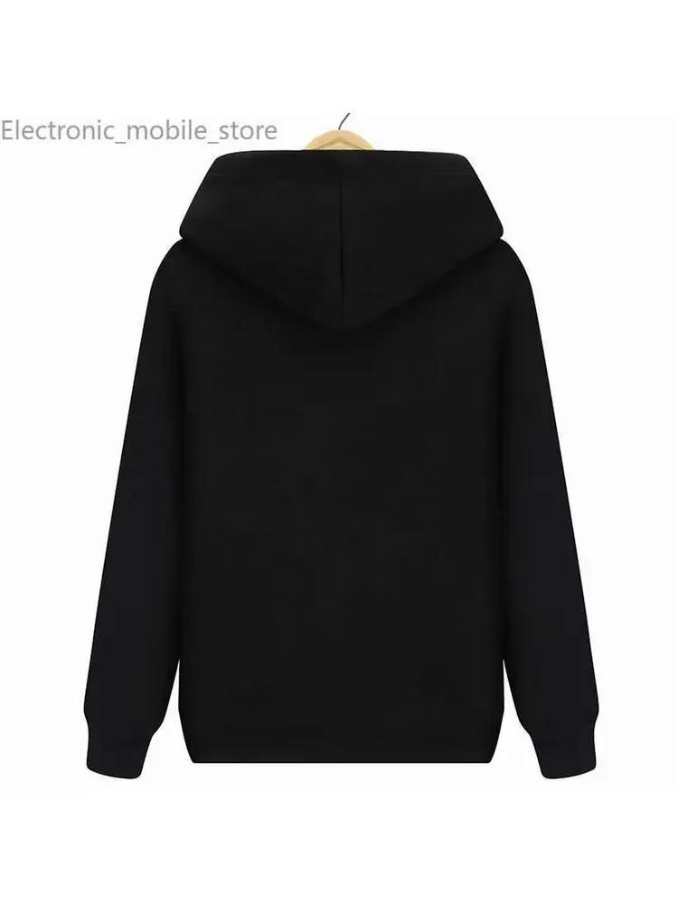 Casual Fleece hoodie with LOS POLLOS HERMANOS Back Print & Cartoon Chicken Graphic - Grey Pullover Sweatshirt
