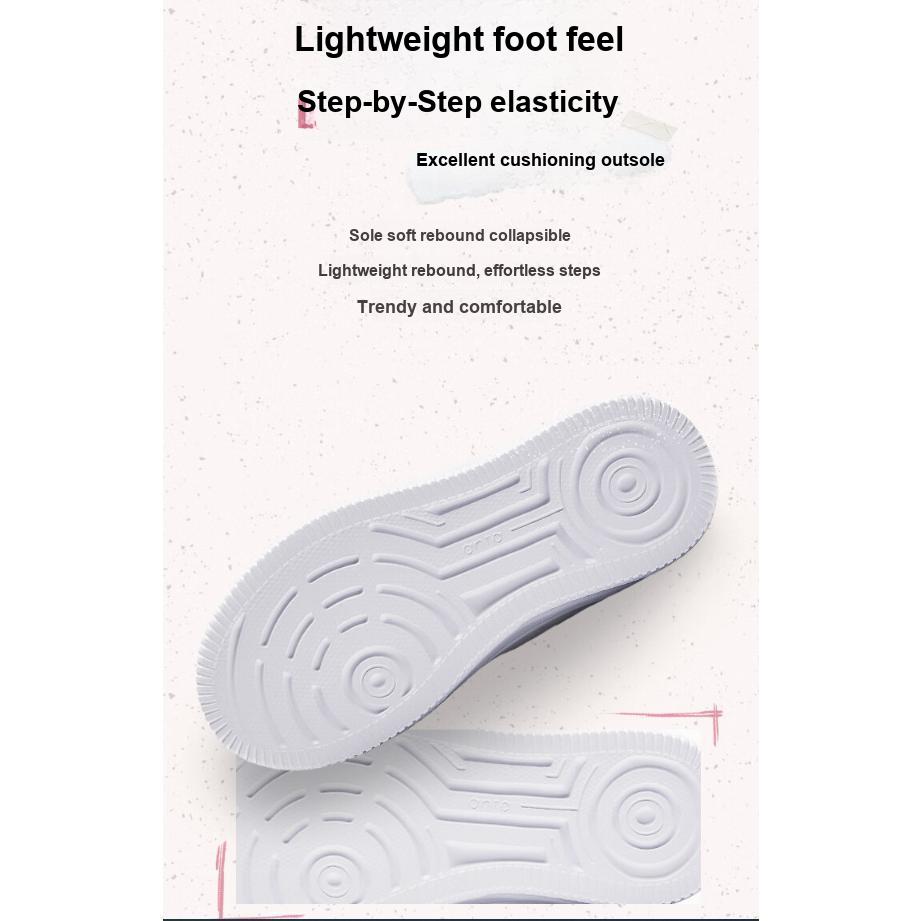 Anta Zapatillas de Skate para Niños Cómodas Versátiles Antideslizantes Resistentes al Desgaste de Caña Baja Zapatillas para Niños Blanco A12449988-4