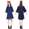 LAMONKE Kiki Cosplay from Kikis Delivery Service Halloween Costume Adult Free Size Dress Headband 2-Piece Set Womens Witch Party Event Outfit