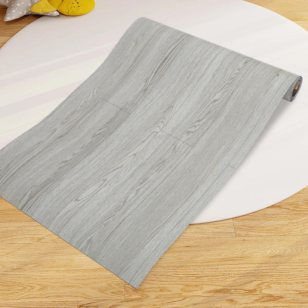 1 Roll Self Adhesive PVC Flooring Roll Wear Resistant Easy Peel Stick Floor Sticker for Supermarket Home Office Slip Resistant