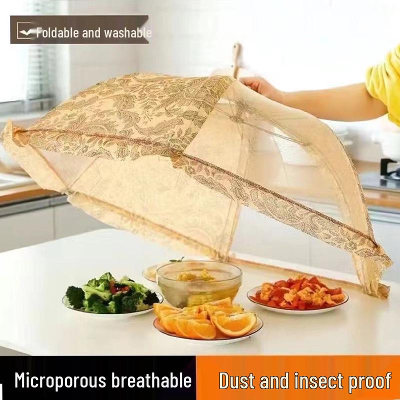 Skládací stolní poklop na jídlo: Ochrana proti komárům a prachu pro zbytky jídel