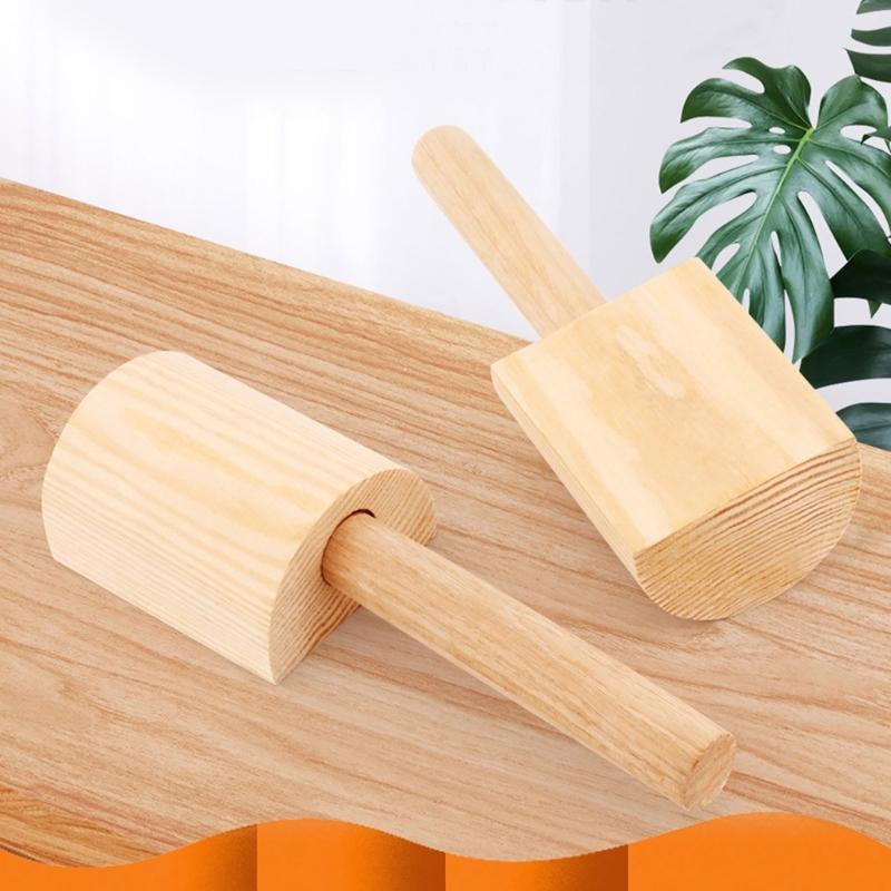 Kleigereedschap Houten Aardewerk Peddel met Handvat, Aardewerk Gereedschap Beeldhouwkussen Klei Peddel voor Aardewerk Keramische Klei Vormen