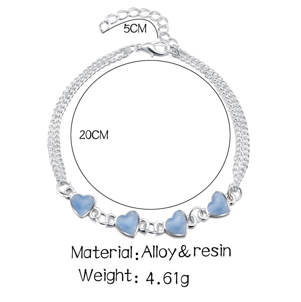 Romantic Personality Luminous Heart Pendant Bracelet Chain Anklet Adjustable Women Party Accessories