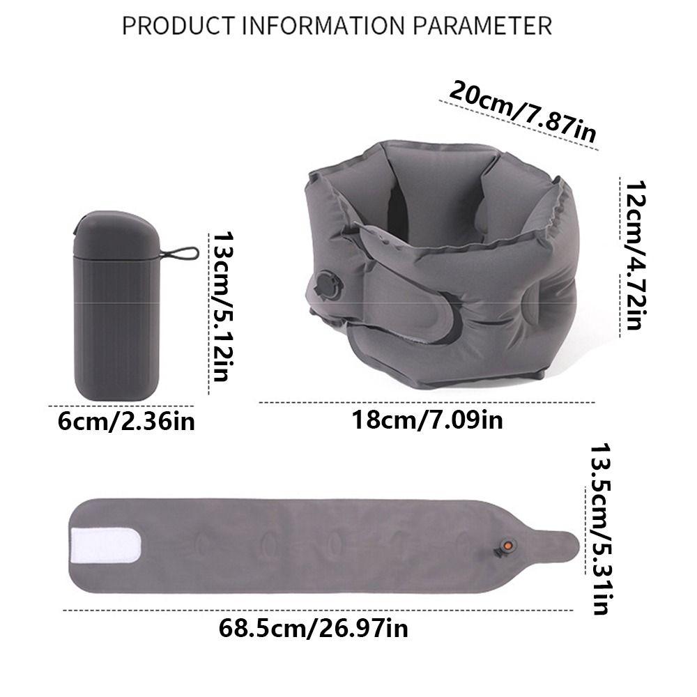 Manual Inflation Inflatable Neck Pillow Ultralight Breathable Travel U-shaped Pillow with Air Pump Comfortable
