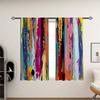 2pcs -A beautiful multi-color combination print curtains, pole bag curtains, home decoration, room decoration