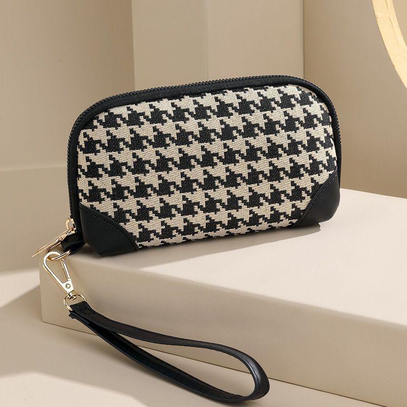 

Long Wallet for Women Fashion Plaid Pattern Purse Large Capacity Portable Phone Bag Female Credit Card Holder Cash Coin Wallet чёрный