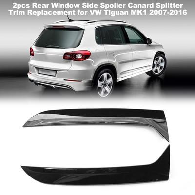 2pcs Rear Window Side Spoiler Canard Splitter Trim Replacement for VW Tiguan MK1 2007-2016