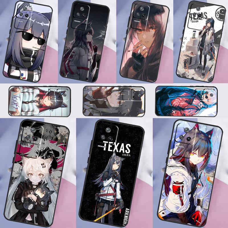 Texas Arknights Case For Xiaomi 13 12 Lite 11T 12T Pro 12X POCO X3 X5 F5 Pro F4 X4 GT M5s C40 F3 Back Cover