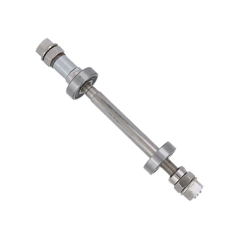 Durable Length 140mm 180mm Bike Wheel Hub Axle 6000 Bearing Sliver Solid Shaft Lever Metal Front Rear Hub Axle Bike Repair