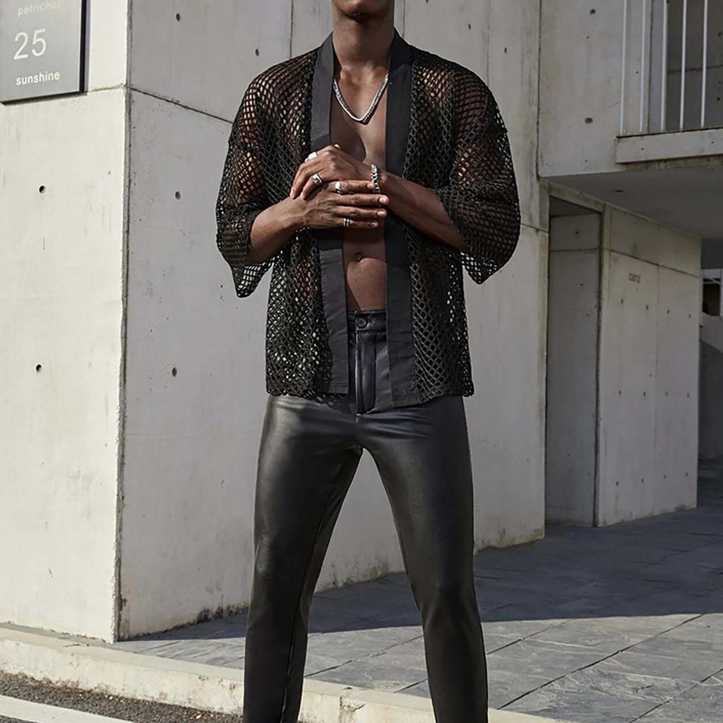 Men's Sleeveless Solid Color Sports V-neck Base Shirt, Swing Neck Vest