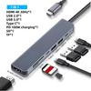 Type C Docking Station USB C Hub To 4K 30Hz HDMI Compatible USB 3.0 Splitter Adapter PD 100W Charge for Macbook Pro Laptop PC Accessories