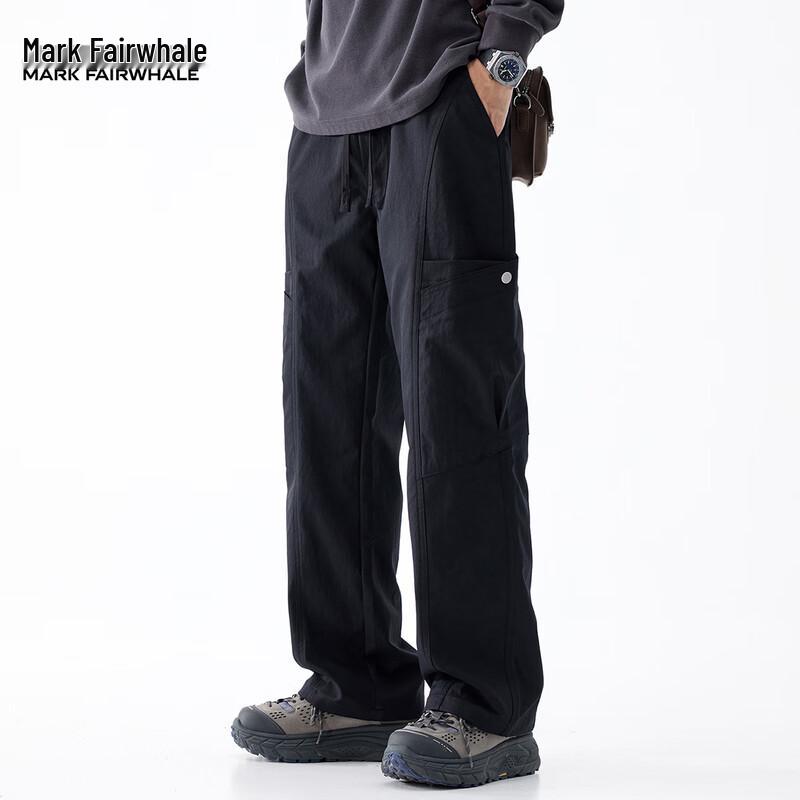 Mark Fairwhale Men's Drawstring Loose Straight Cargo Pants