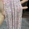 Mixed Color Faceted Morganite Square Bead Bracelet for DIY Jewelry
