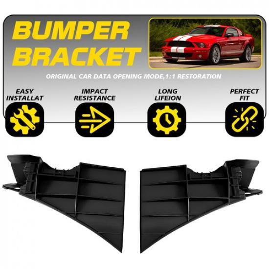 2x Bumper Fender Brackets Support Beam Front LH RH For 2005-2009 Ford Mustang EV