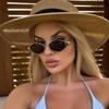 Sexy Polygonal Sunglasses Women Fashion Small Metal Frame Brand Designer Sun Glasses Luxury Shades UV400 Vintage Eyewear