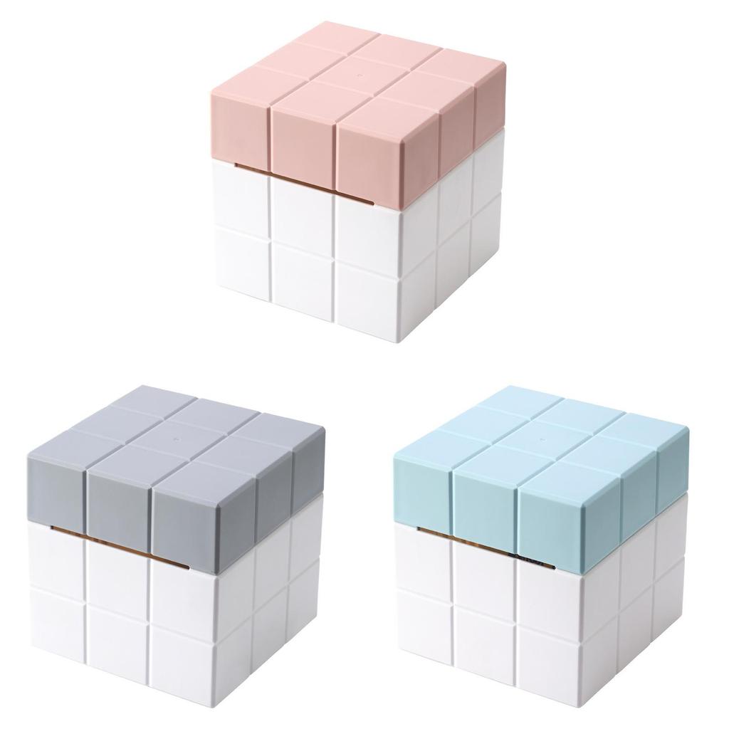 Modern Minimalist Creative Cube Tissue Box With Plastic Material For Living Room And Bathroom Use