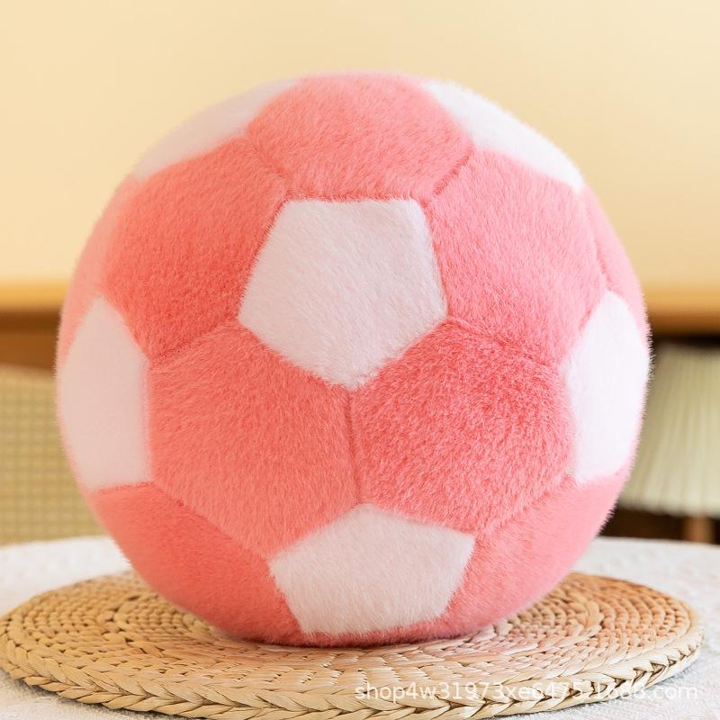 Simulated Ferret Soccer Plush Toy Children's Doll Round Pillow Grab Machine Doll Boy Holiday Gift