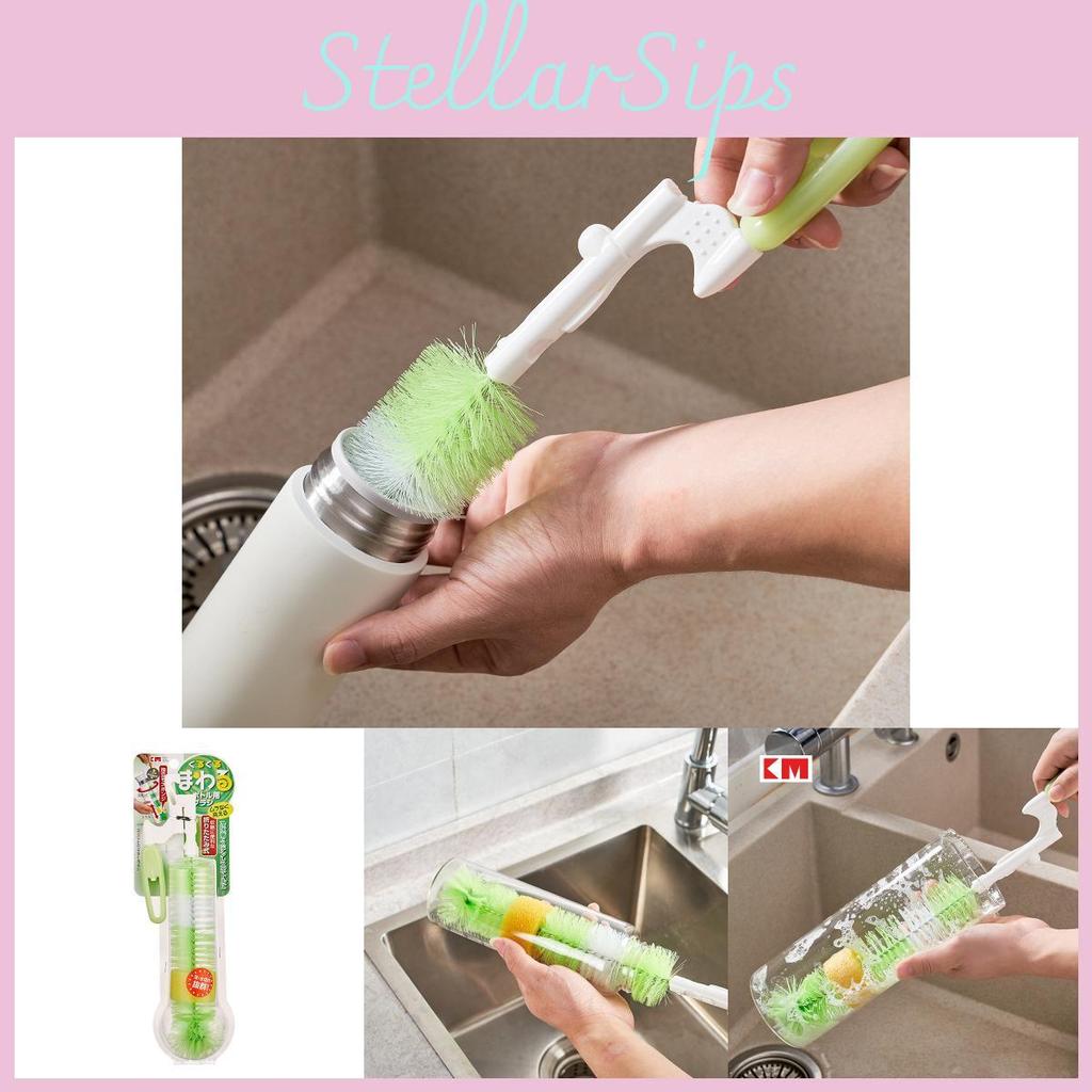 Length Extended Plastic Bottle Brush For Deep Cleaning Cups Jugs And Kitchenware