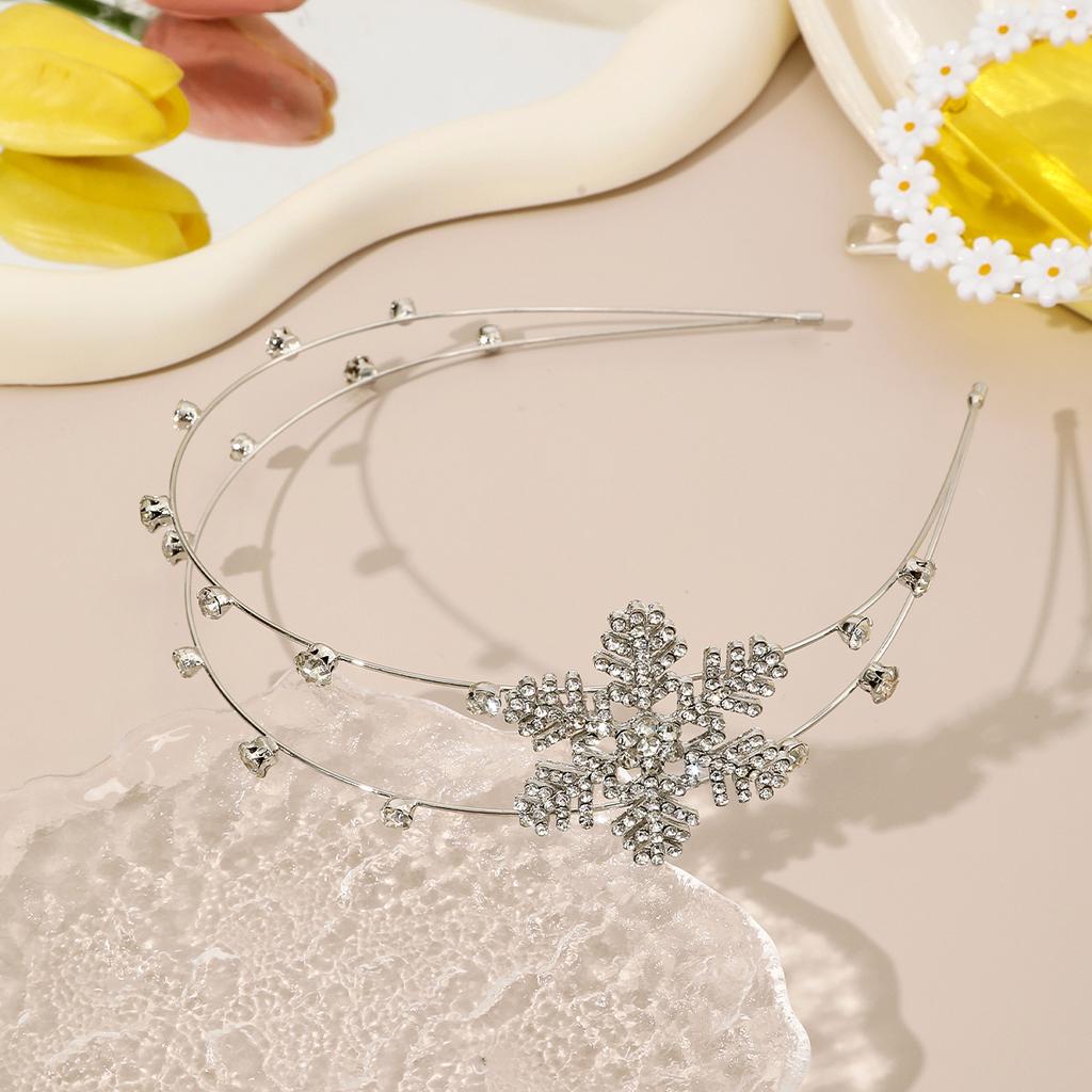 Neue Mode Luxuriöse Schneeflocken Strass Haarbänder Süßes Blumen Stirnband für Frauen Mädchen Haaraccessoires