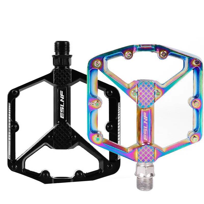 ESLNF Bicycle Pedal Aluminum Alloy Cycling Accessories Ultra Light Widened Anti-Slip Bearing MTB Road Bike DU Pedals 6
