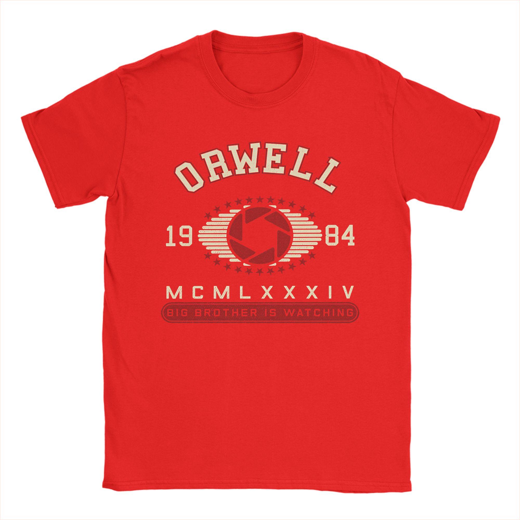 

ORWELL 1984 TShirt Summer Cotton TShirts For Man Popular Custom DIY Tshirt ShortSleeve Funny Clothing S