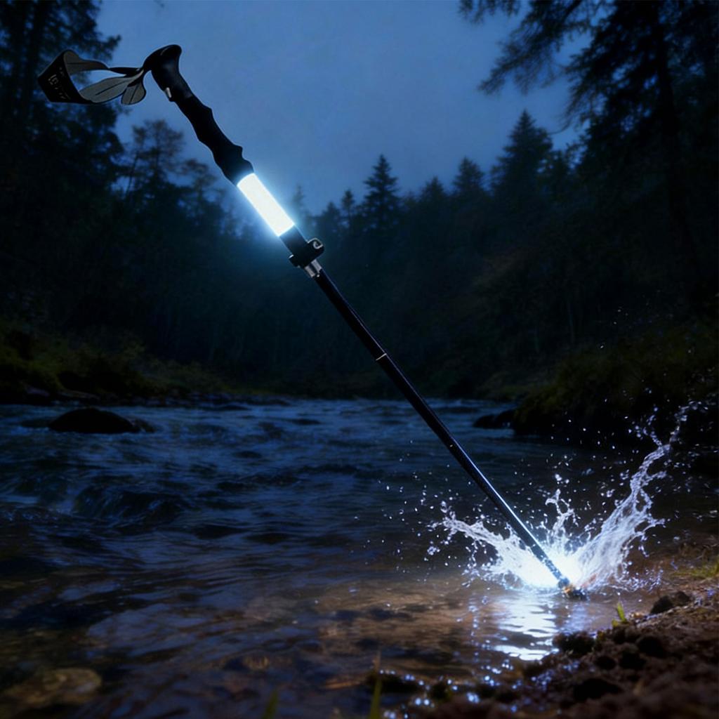 Easy To Carry 345g Travel Walking Stick With Aircraft Grade Aluminum Build And Complete Accessories Included