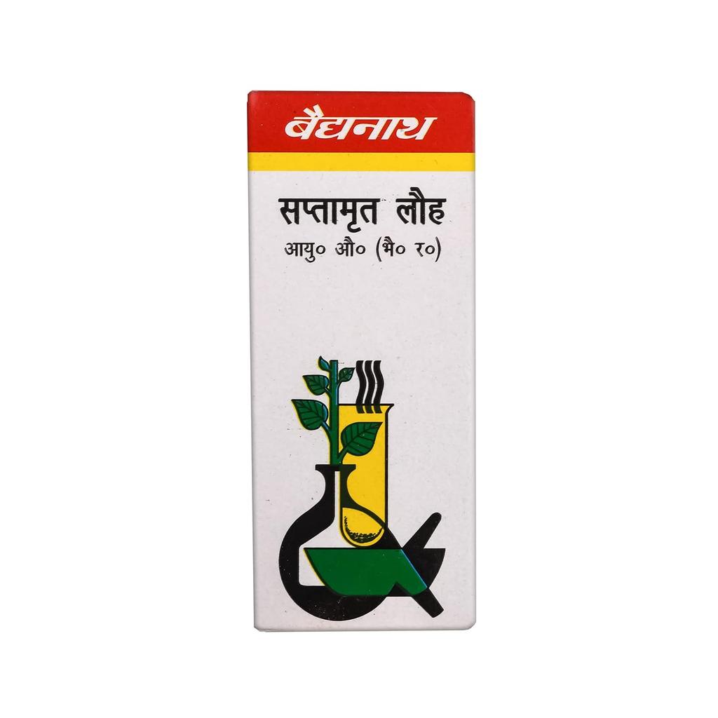 Baidyanath Saptamrit Lauh 40 Tablets Eye Care Support for Redness Irritation and Eye Health