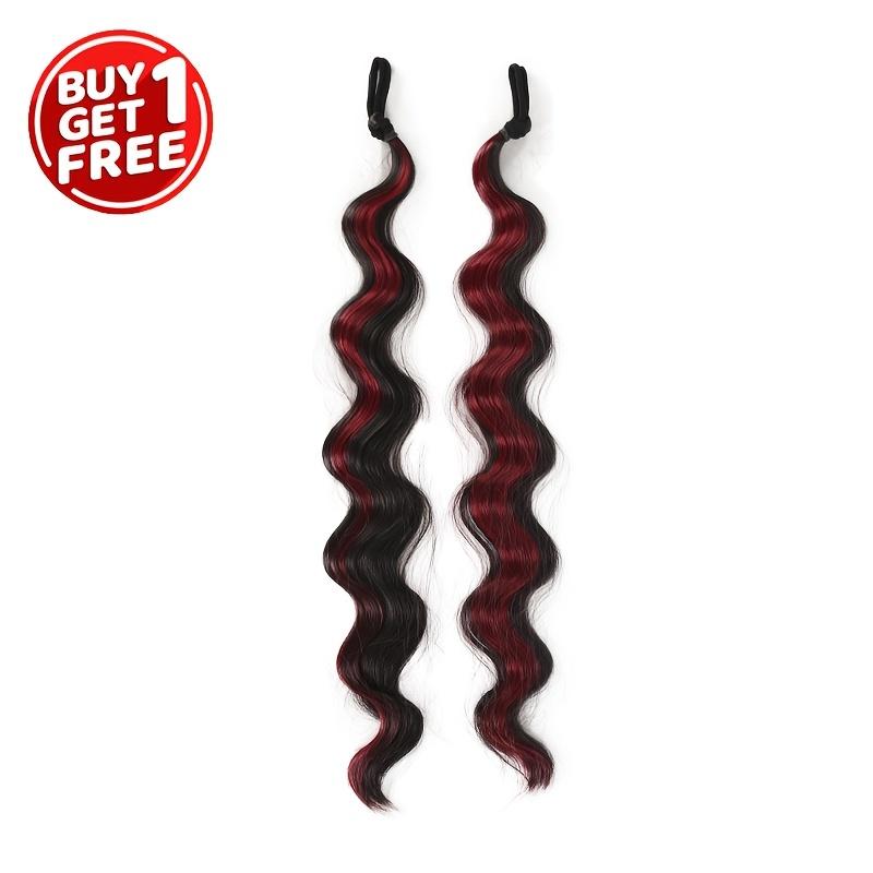 

Aosiwig Синтетические радужные хвостики, длинные эластичные резинки, хвостики-наращивания, обертывание вокруг шиньона для женщин, девушек, повседневная вечеринка