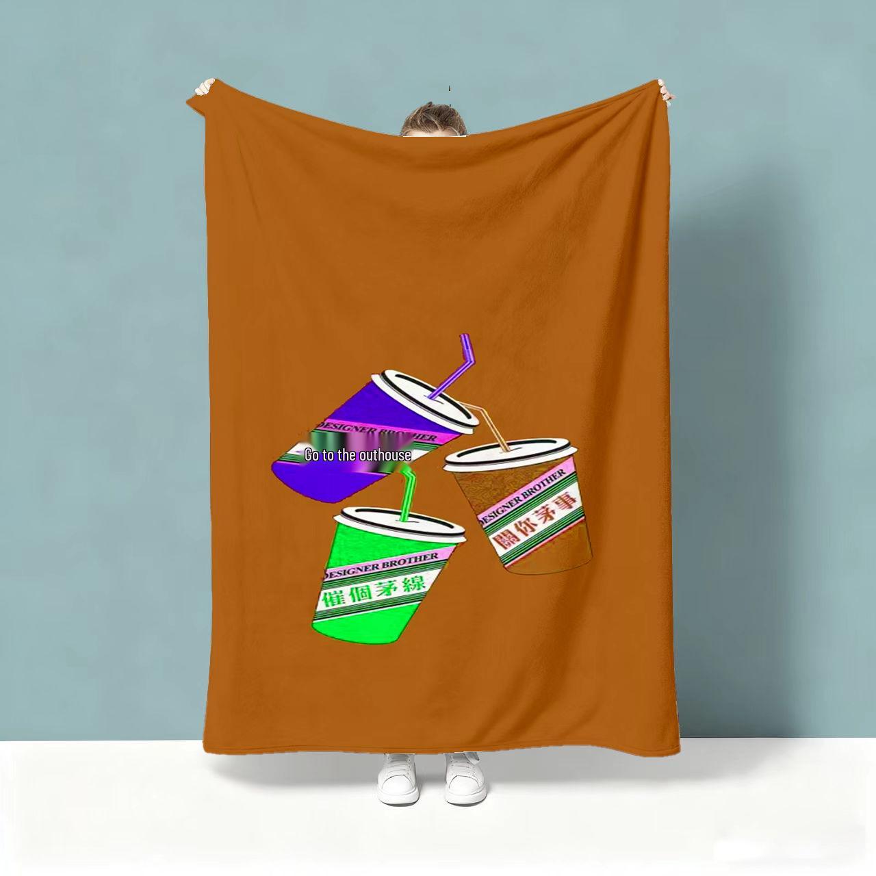 New Style Flannel Blanket - Cozy Living Room & Bedroom Warm Cover