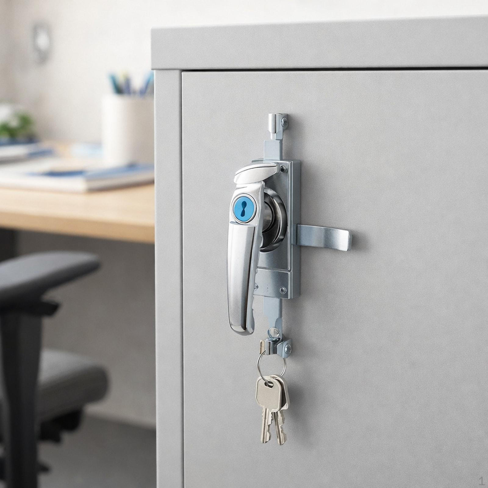 Cabinet Door Handle Locks Install Rustproof Thickened with Keys Drawer Lock for Cupboard Left